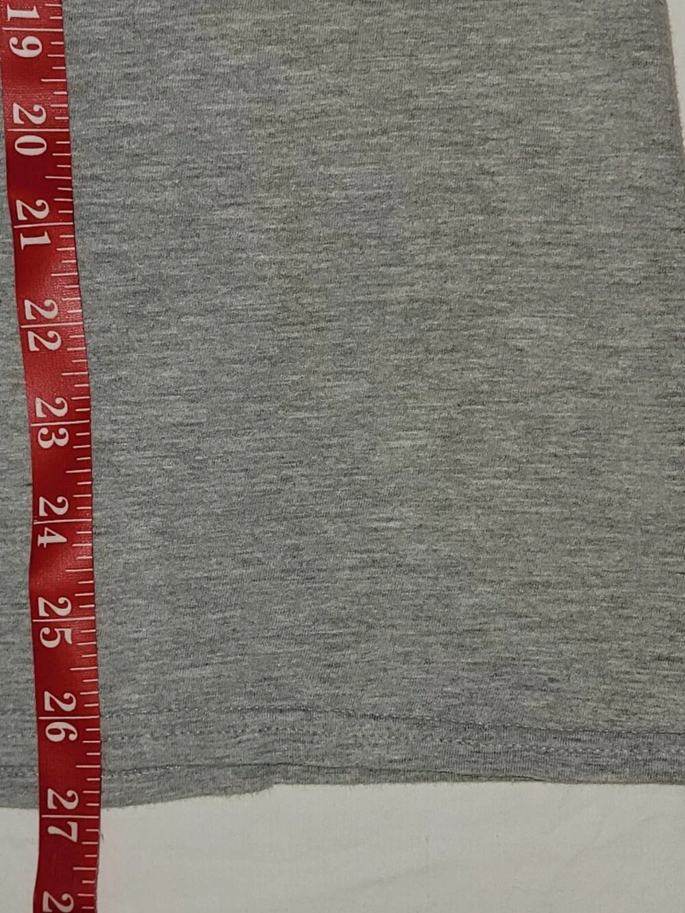 Disney Mickey Mouse Santa Hat Christmas Graphic T-Shirt Gray Women's Medium